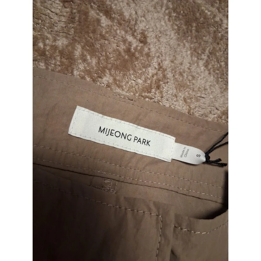 Mijeong Park Wide Leg Cargo Pants Nylon Cotton In Camel Size S NWT - Picture 7 of 10